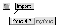  example of a static FTM object in a Max/MSP patcher